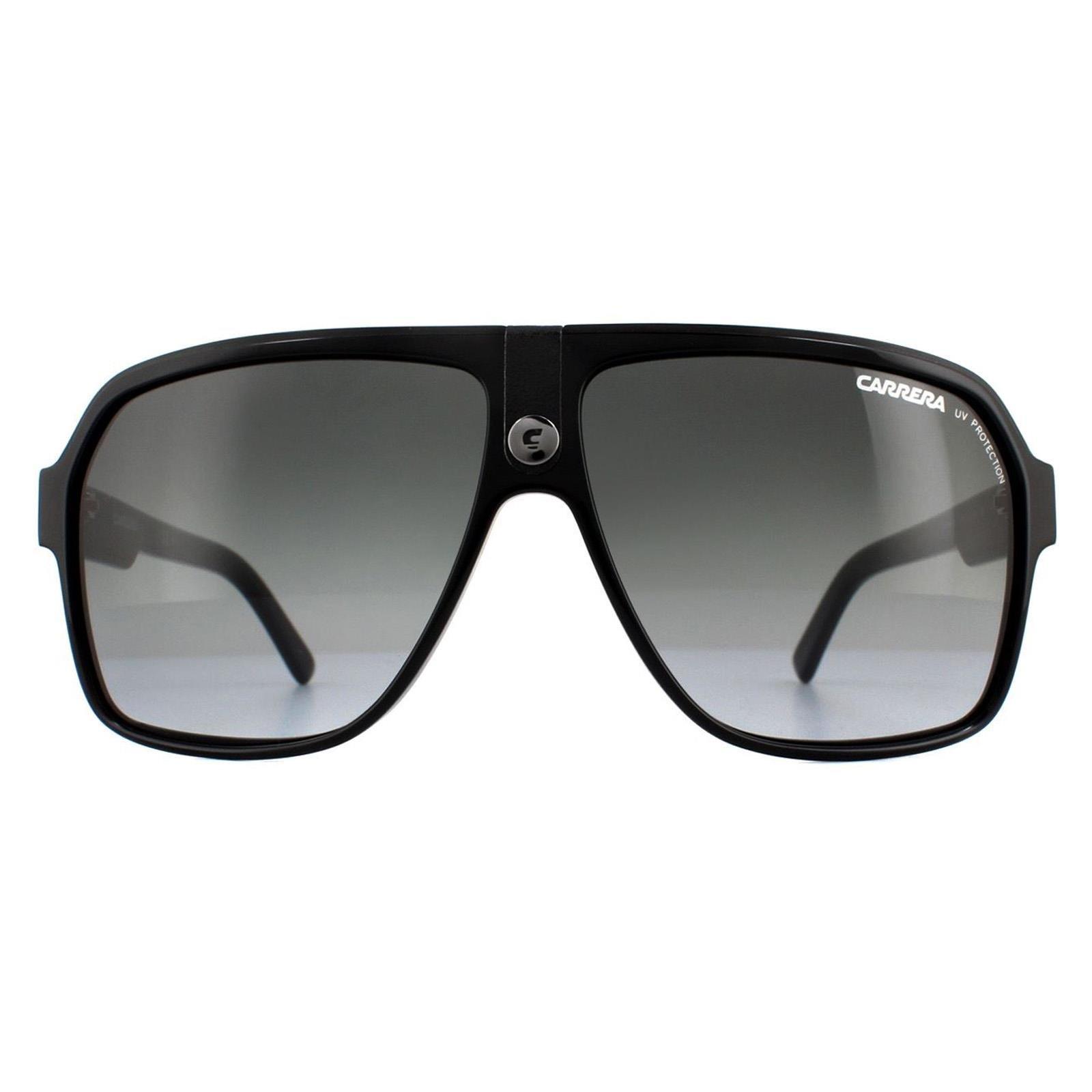 цена Черные серые солнцезащитные очки-авиаторы с градиентом Carrera, черный