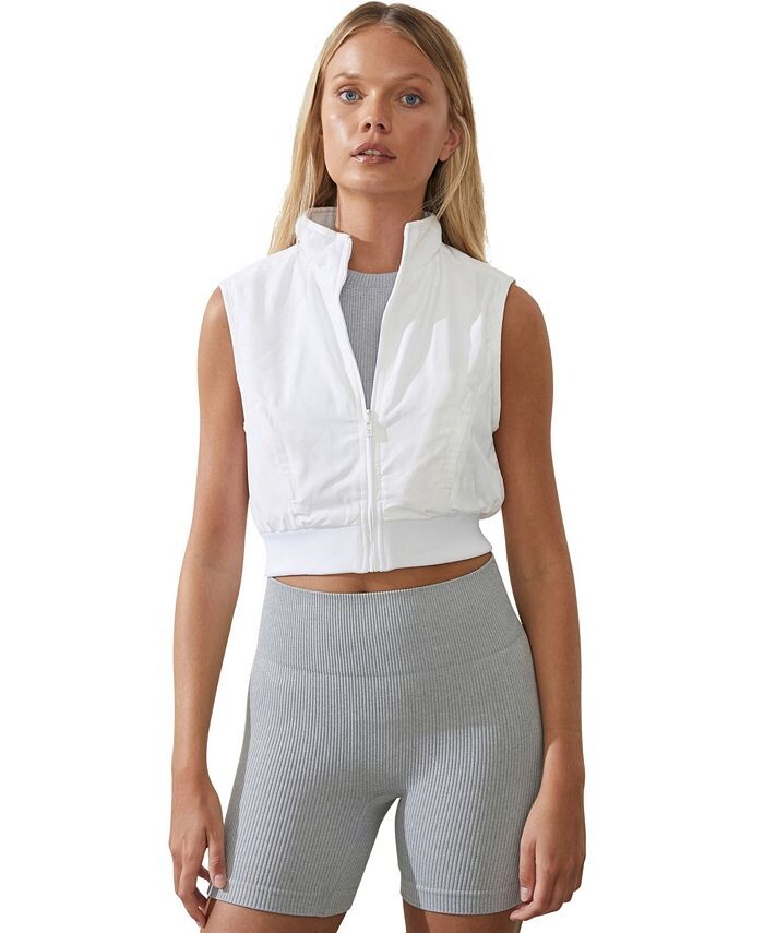 

Женский двусторонний легкий укороченный жилет COTTON ON, белый