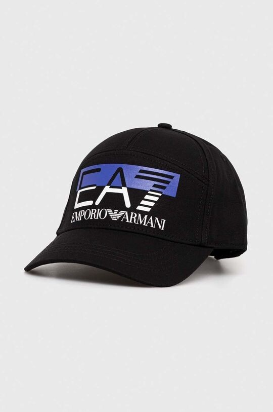 

Хлопковая бейсболка EA7 Emporio Armani, черный