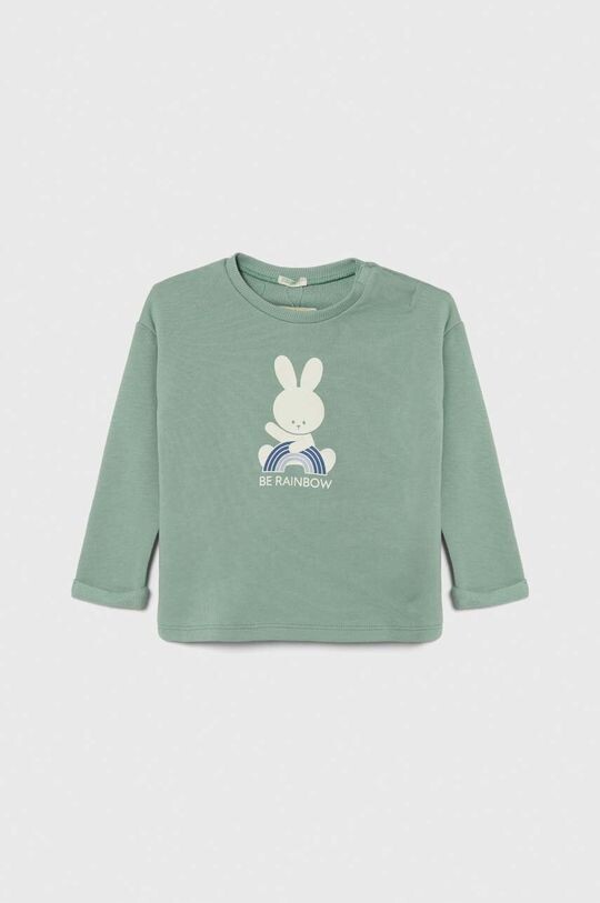 

Хлопковая детская толстовка United Colors of Benetton, зеленый