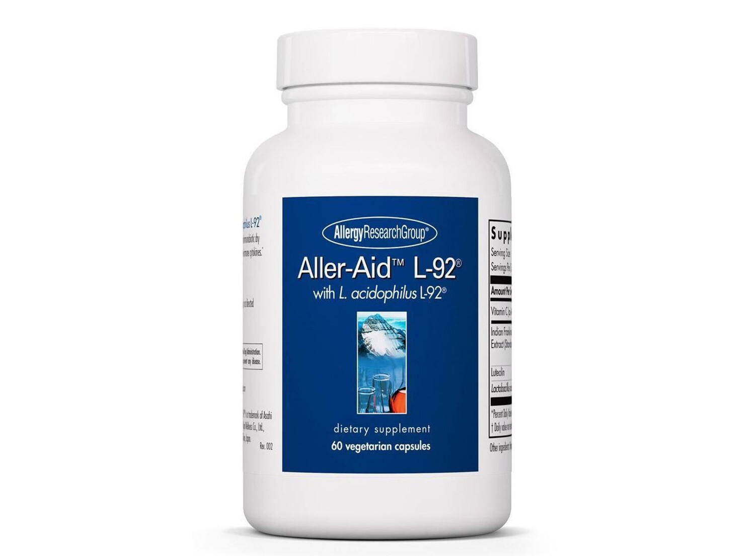 

Allergy Research Group, Aller-Aid L-92, 60 вегетарианских капсул ARG