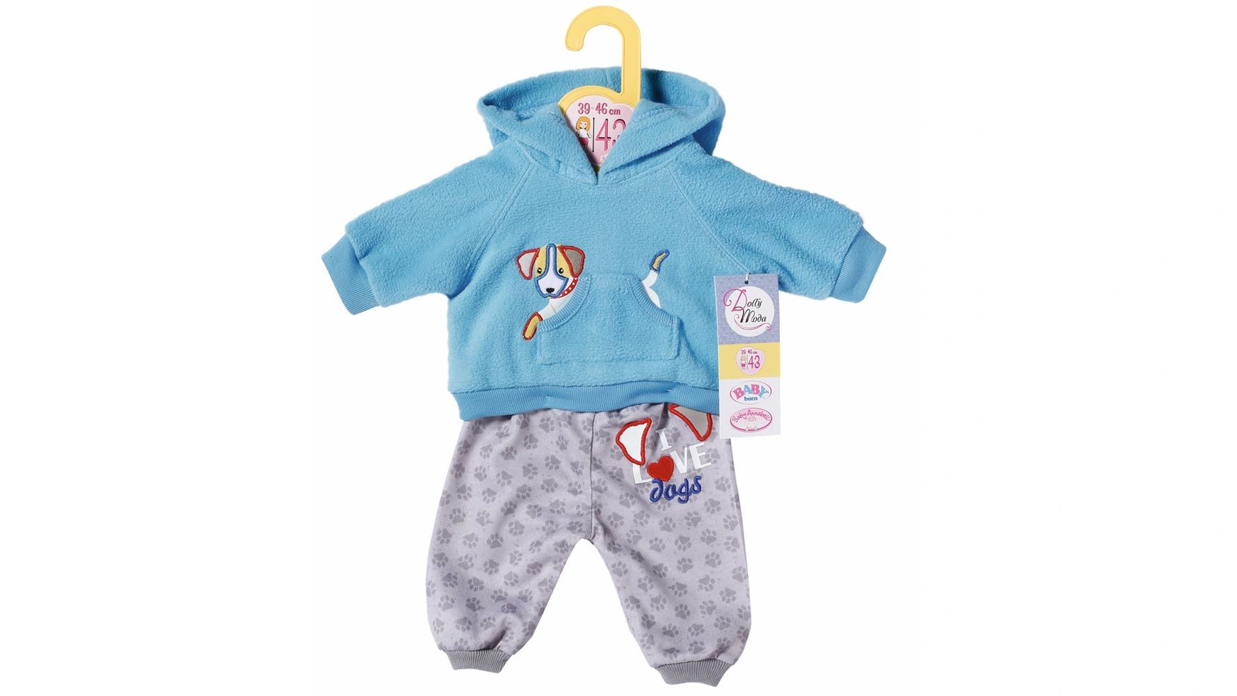 Zapf Creation Спортивная одежда Dolly Moda, синяя, для собак baby born люлька переноска для пупса babyborn 822 203