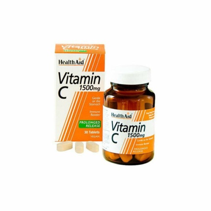 Витамин С 1500 мг с замедленным высвобождением, 30 таблеток, Healthaid swanson ниацин с замедленным высвобождением 500 мг 90 таблеток