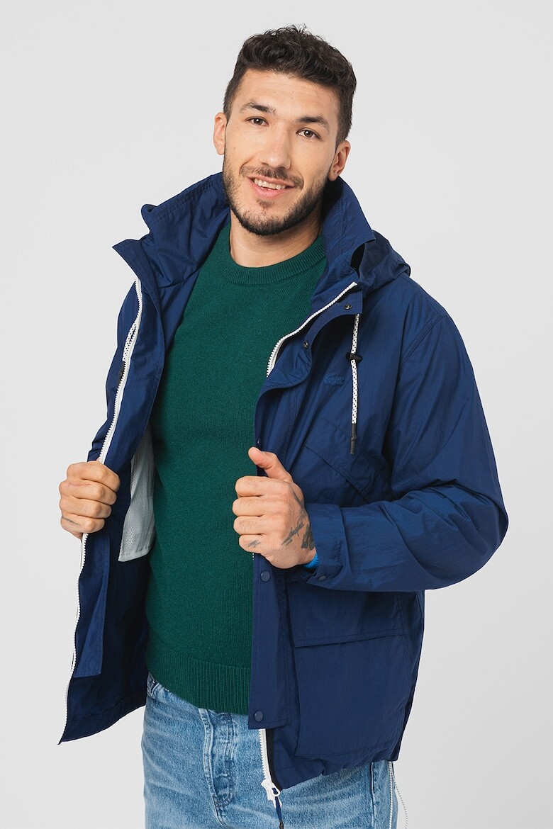

Куртка с капюшоном и молнией Lacoste, синий