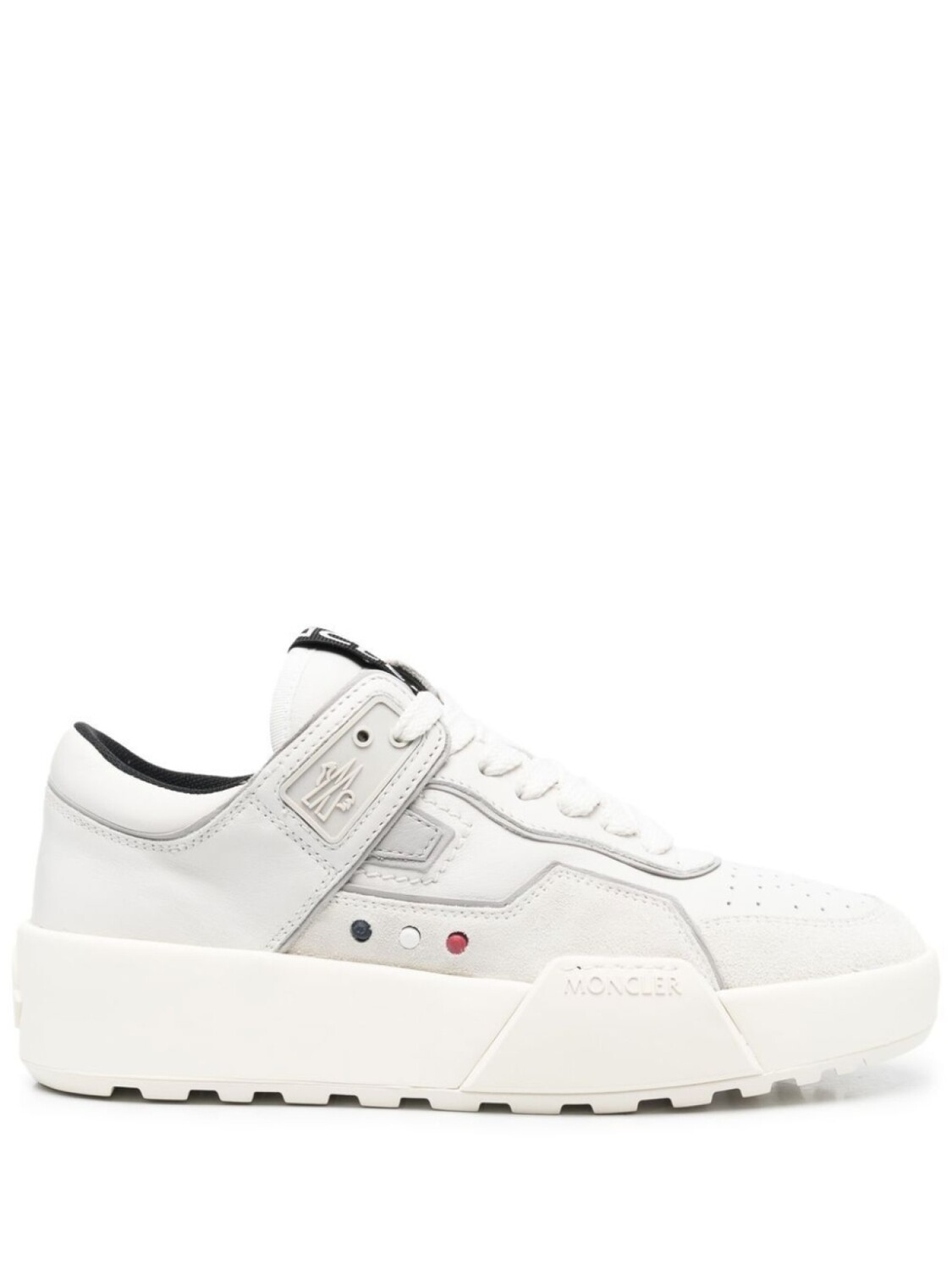 

Кроссовки Moncler With Logo Patch, белый/черный