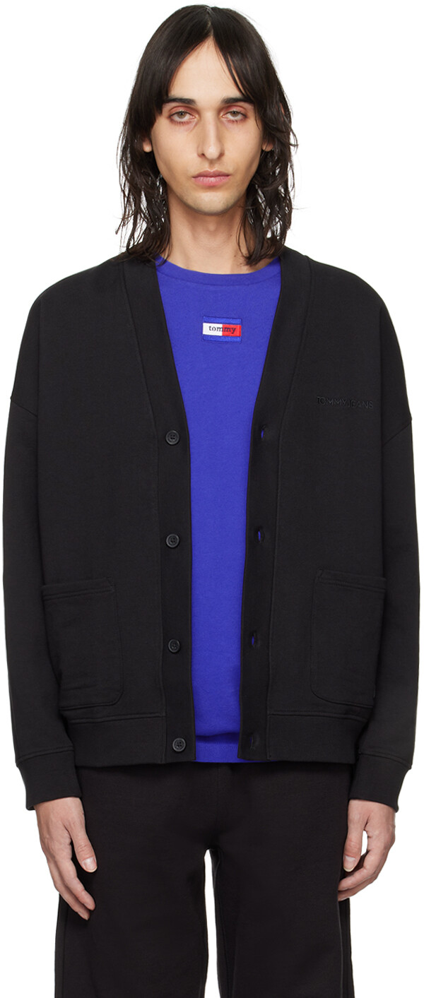 

Черный кардиган с вышивкой Tommy Jeans