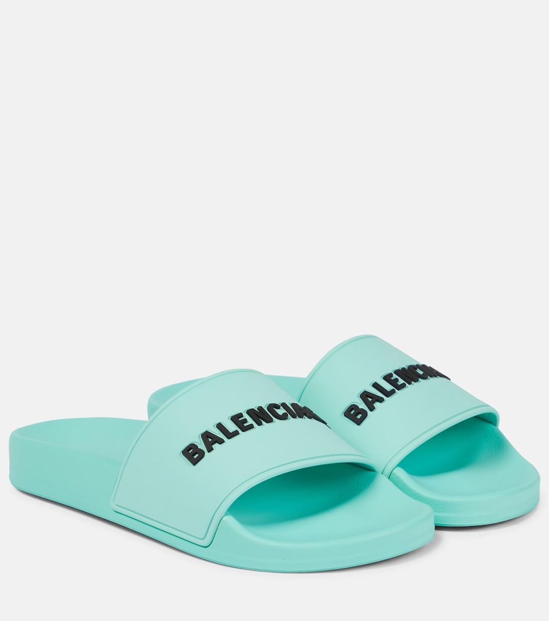 

Резиновые шлепанцы с логотипом Balenciaga, синий