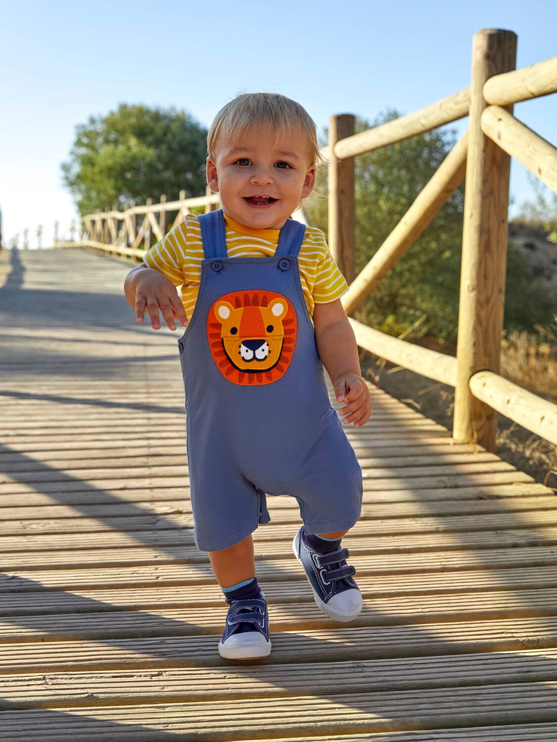 

Комбинезон и топ с аппликацией в виде льва JoJo Maman Bébé, разноцветный