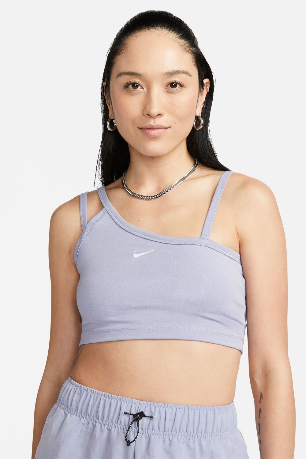 

Асимметричная футболка Modern без рукавов короткого кроя Nike, сиреневый, Фиолетовый