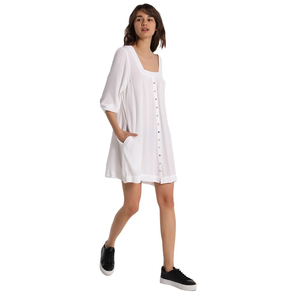 

Платье Lois Jeans Wrinkle Buttoned Buttoned, белый