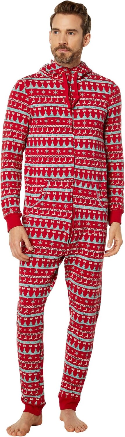 

Флисовый комбинезон с капюшоном Kickee Pants, цвет Nordic Print