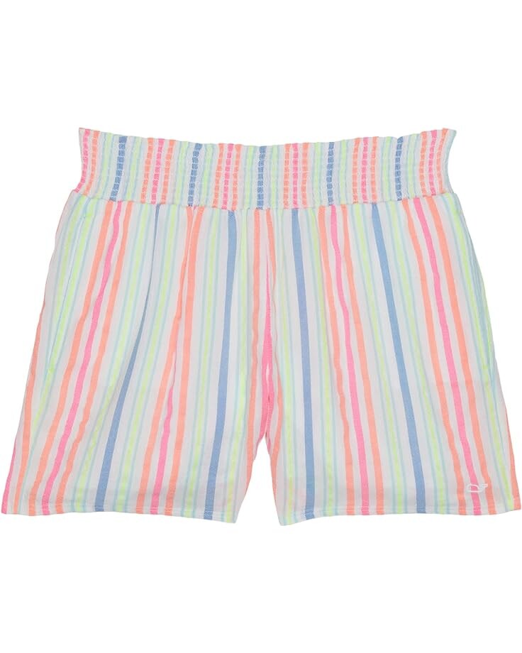 

Шорты Vineyard Vines Stripe Smocked Shorts, цвет White Cap