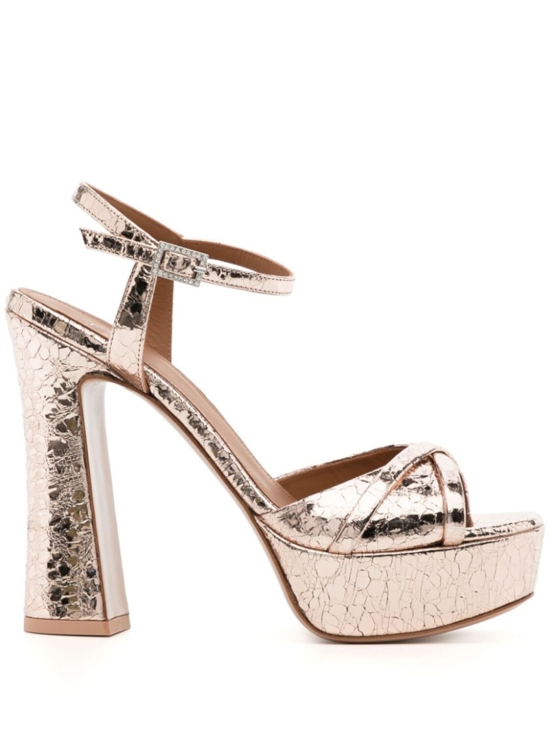 

Malone Souliers босоножки Keaton 120 с эффектом металлик, розовый