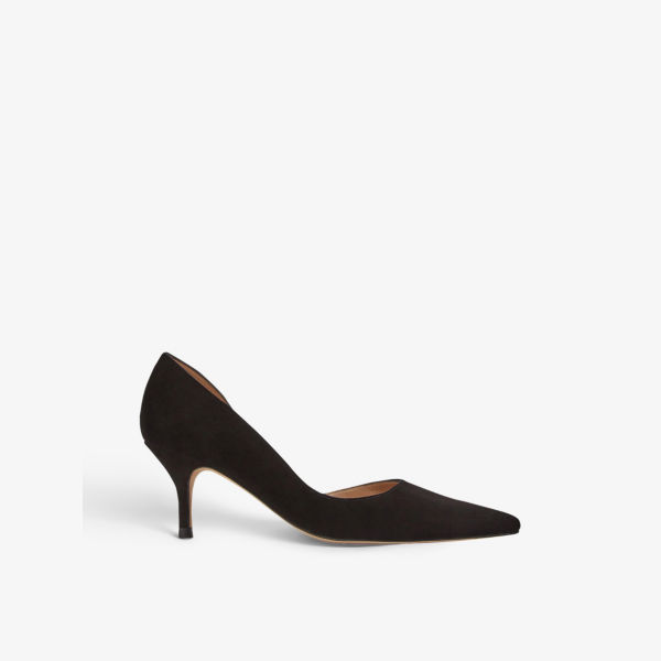 Замшевые туфли Hazel D'Orsay с острым носком Lk Bennett, черный