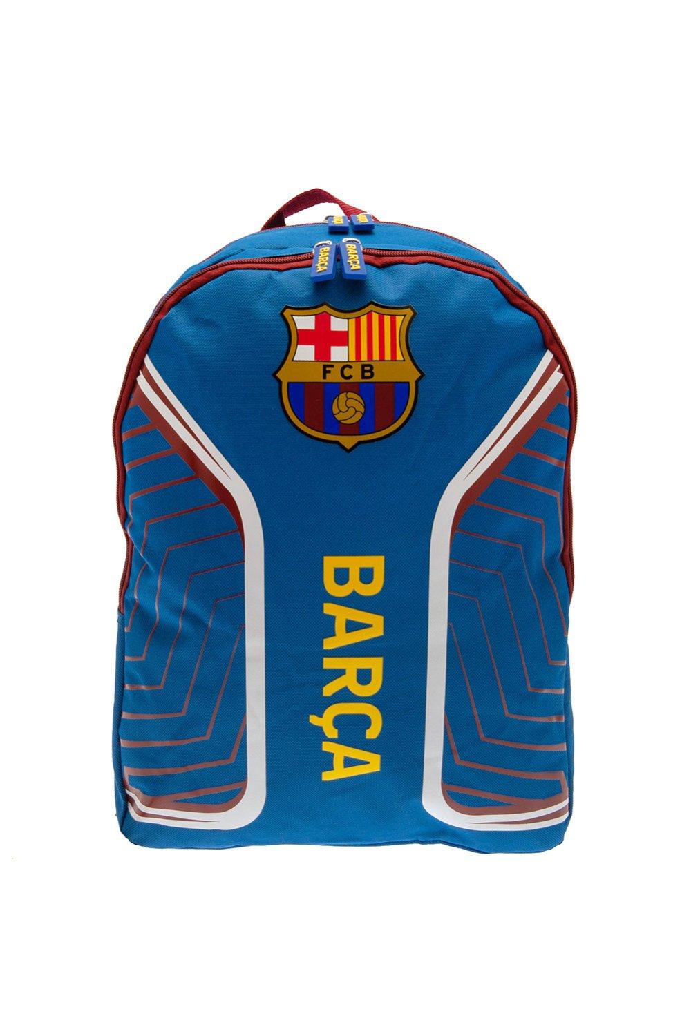 Рюкзак с гербом FC Barcelona, синий двойной плечевой ремень w формы удобный экономичный мягкий ремень для кустореза триммера садового секатора