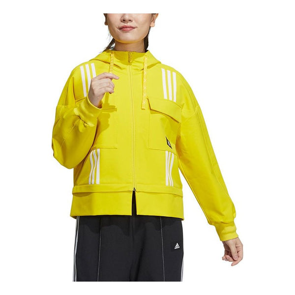Куртка (WMNS) adidas Str Jkt Diy Casual Sports Zipper Hooded Jacket Yellow, желтый