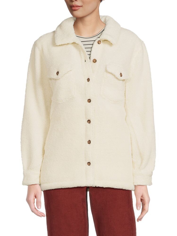 

Рубашка Eden из искусственной овчины Marine Layer, слоновая кость