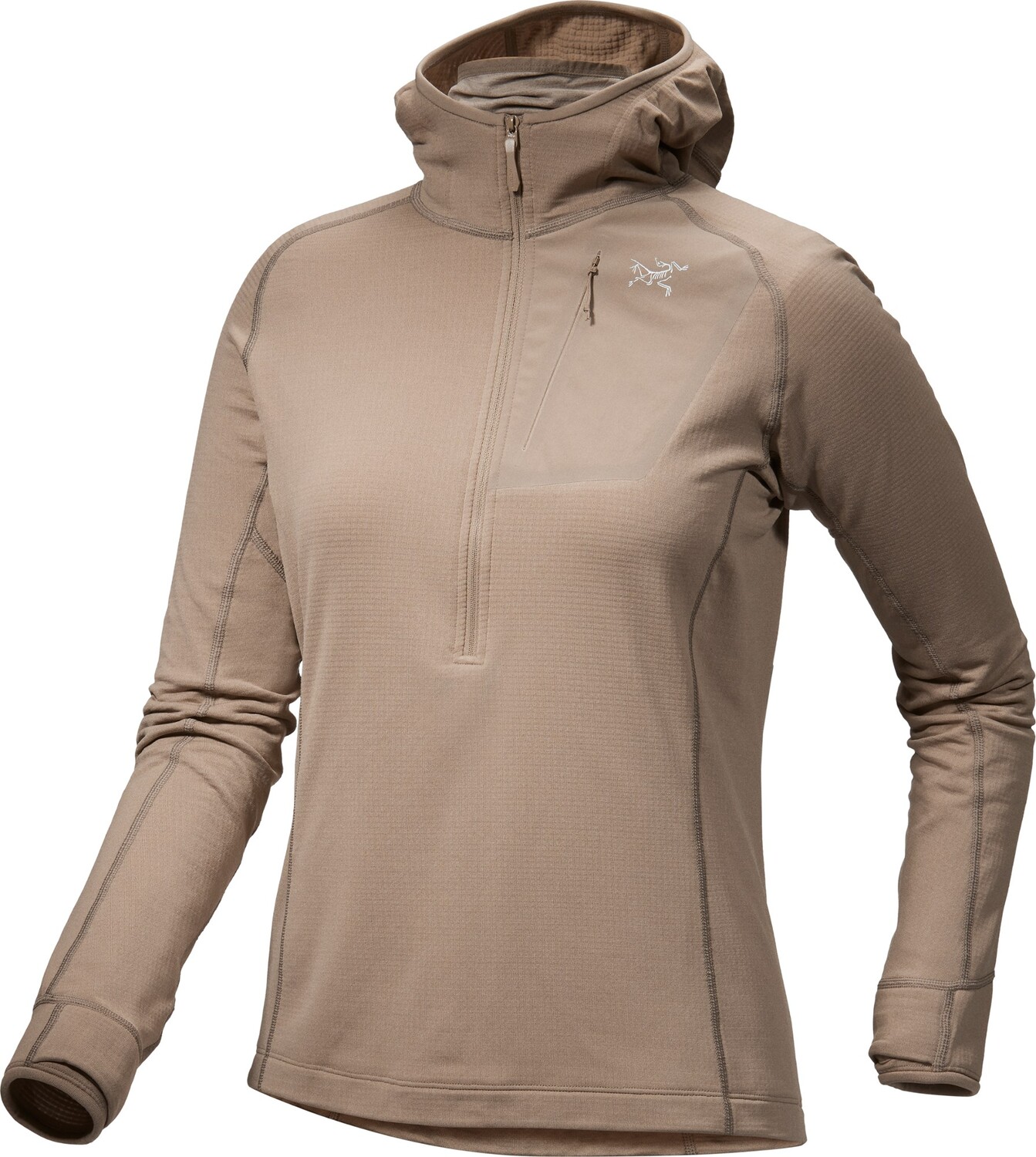 

Флисовая толстовка с молнией до половины длины Delta — женская Arc'teryx, хаки