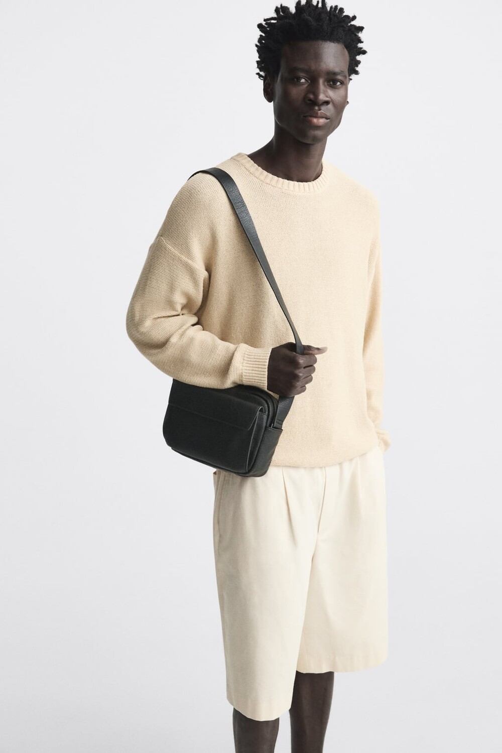 

Сумка через плеч ZARA, черный
