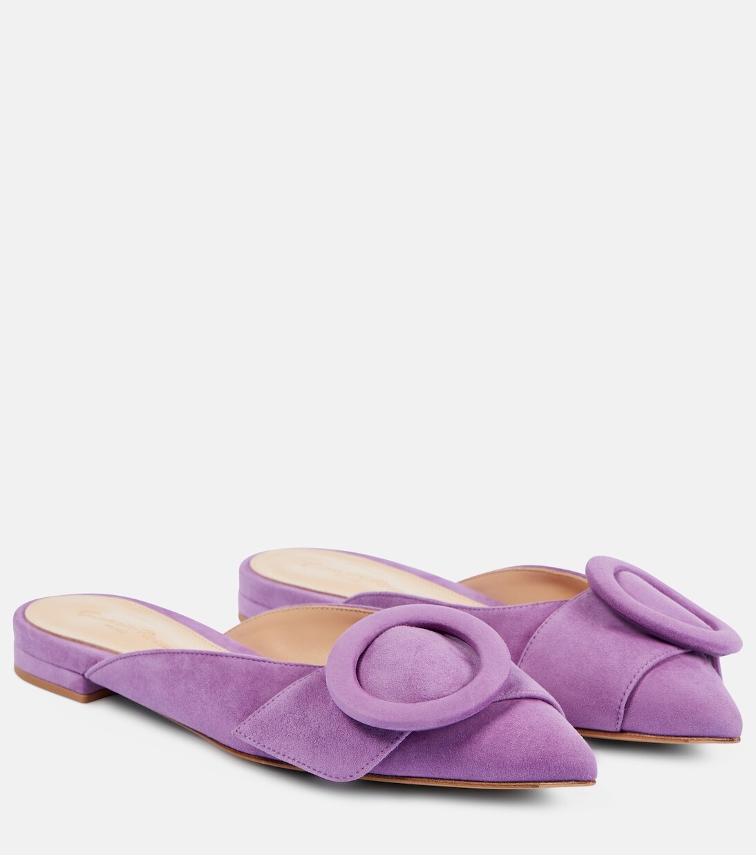 

Замшевые балетки Gianvito Rossi, фиолетовый