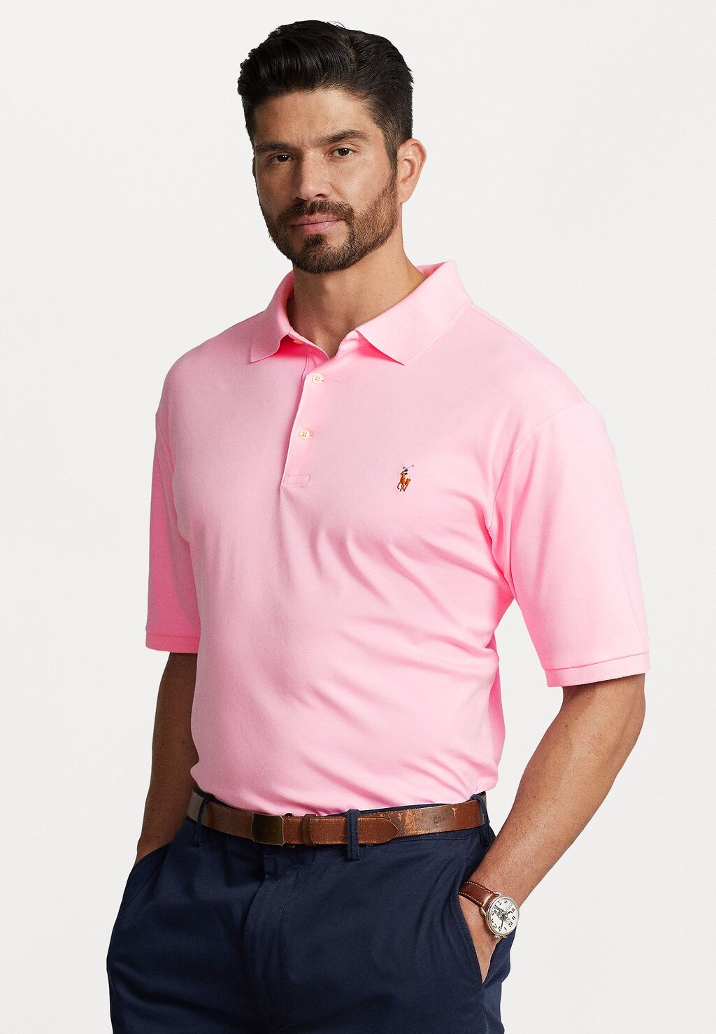 

Поло КОРОТКИЙ РУКАВ Polo Ralph Lauren Big & Tall, карамельно-розовый
