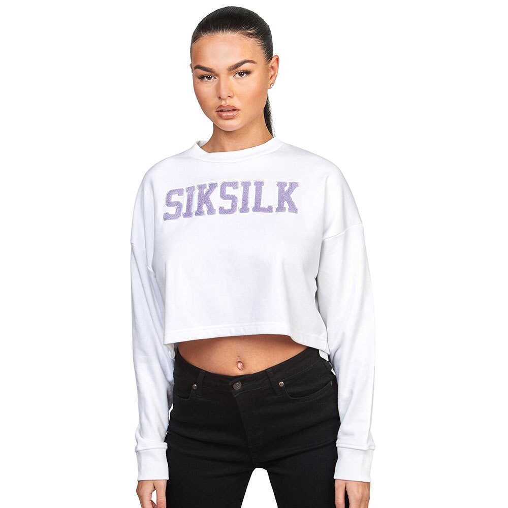 

Толстовка Siksilk Crop Varsity, белый