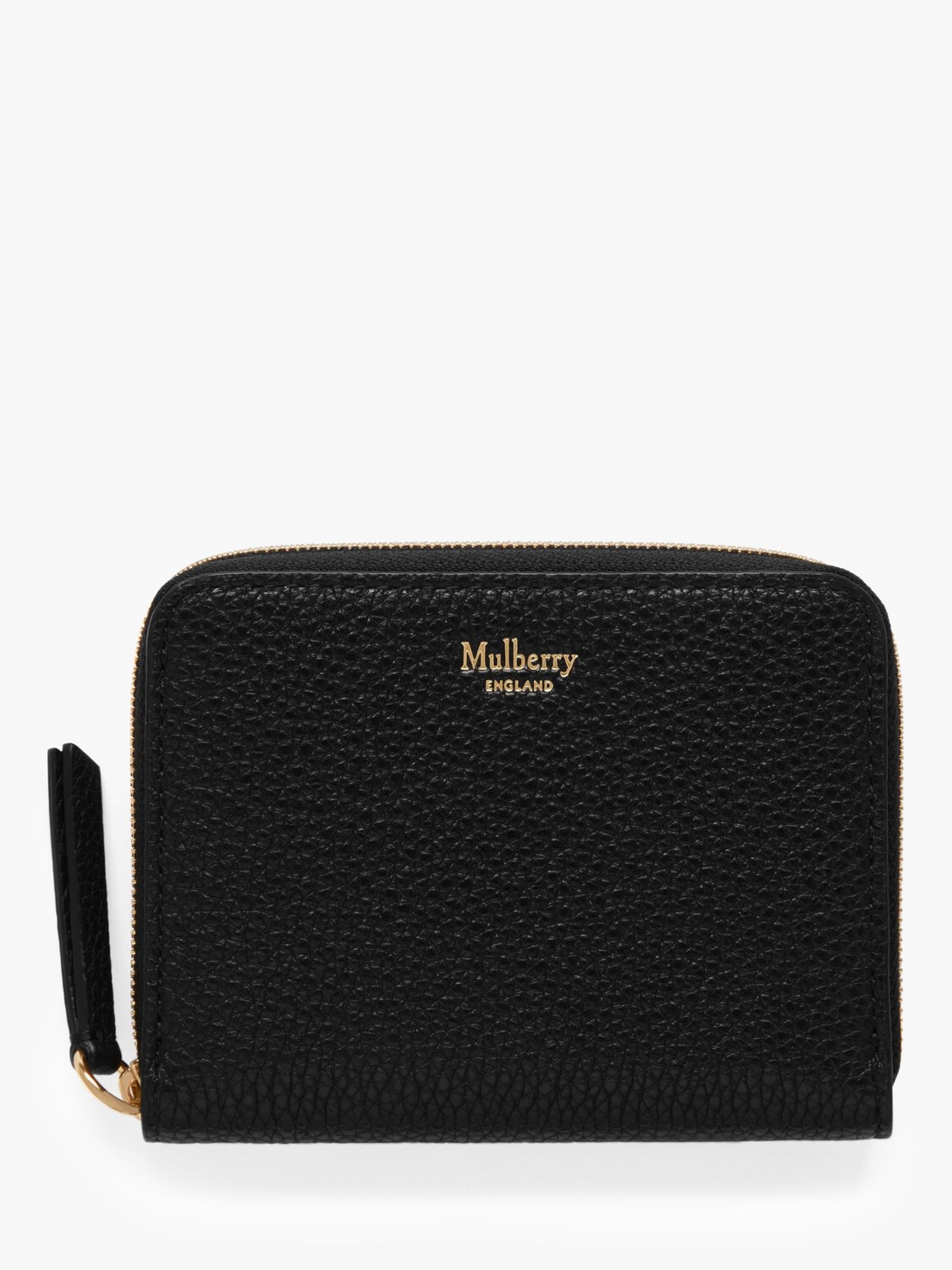 

Маленький кошелек Mulberry Classic из зернистой кожи на молнии, черный