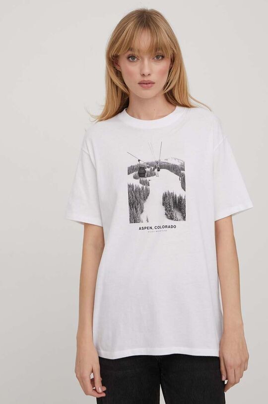 

Хлопковая футболка Abercrombie & Fitch, белый