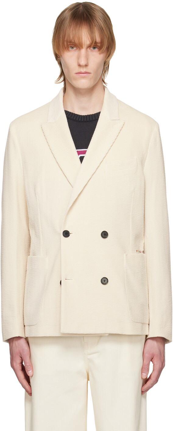 

Pop Trading Company Off-White Двубортный пиджак Paul Smith Edition