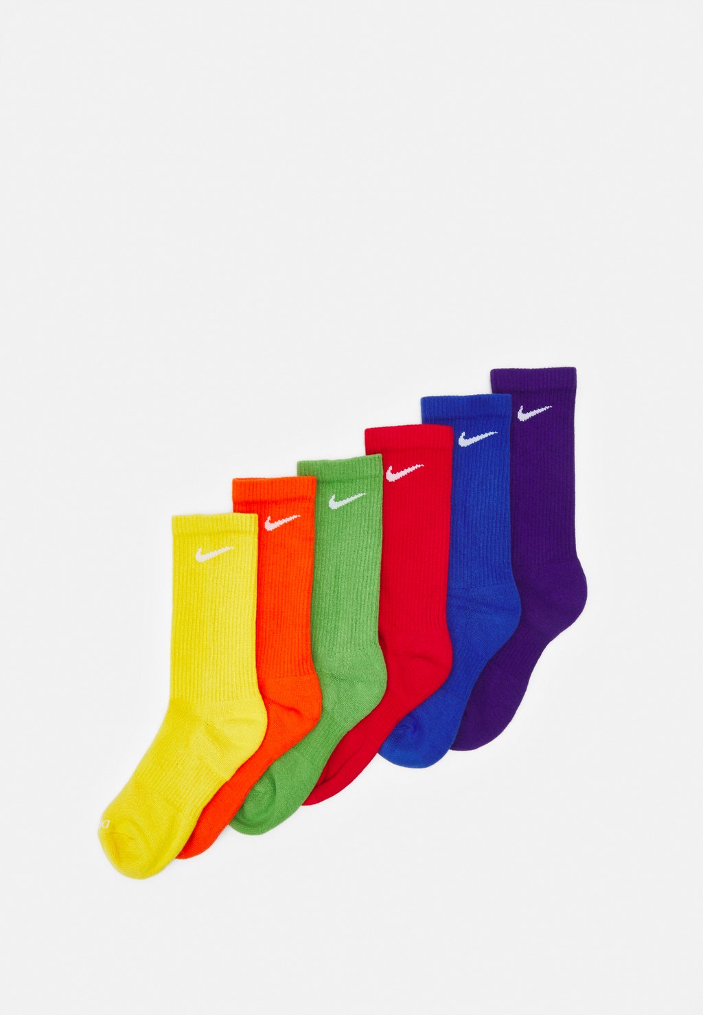 Спортивные носки Nike Everyday Plus Cush Crew Unisex 6 Pack, оранжевый/яркая сера/хлорофилл/gameroyal/корт