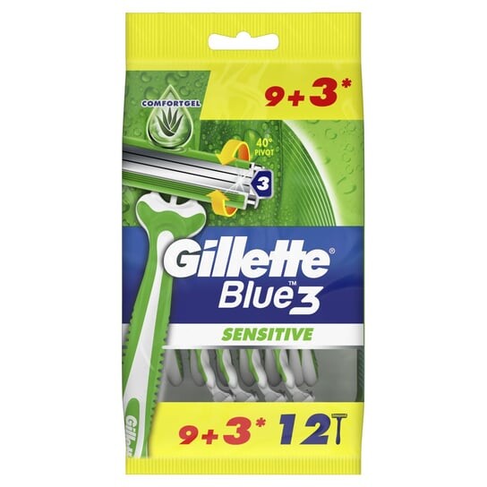 

Одноразовая мужская бритва, 12 шт. Gillette Blue3 Sensitive