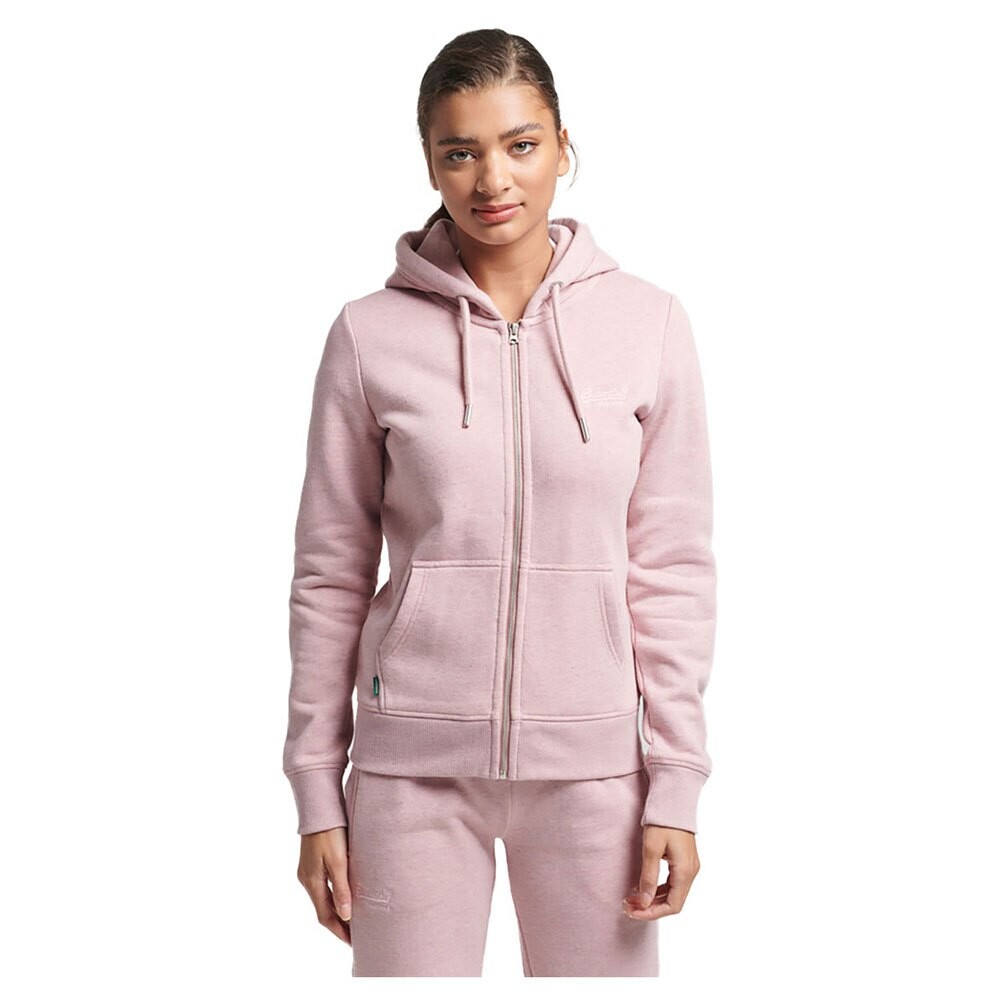 

Толстовка Superdry Vintage Logo Emb Full Zip, розовый