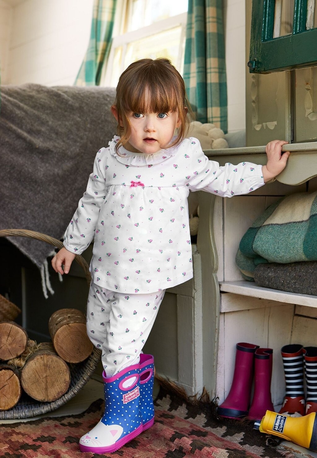

Сапоги резиновые Cat With Handle JoJo Maman Bébé, цвет cornflower
