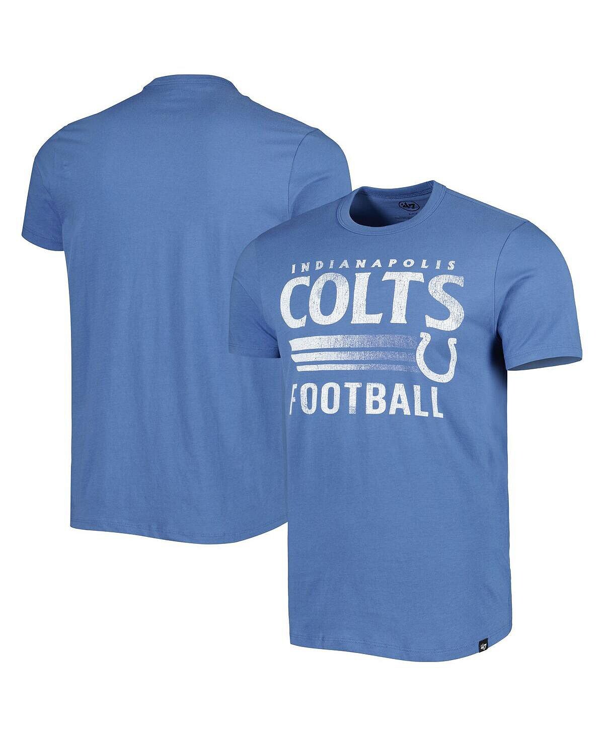 

Мужская футболка Royal Indianapolis Colts Wordmark Rider Franklin '47 Brand