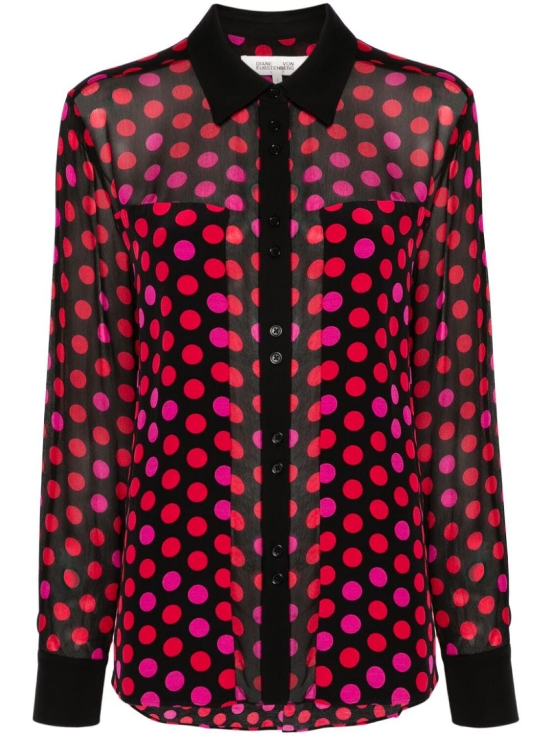

Рубашка Louise в горох DVF Diane von Furstenberg, черный