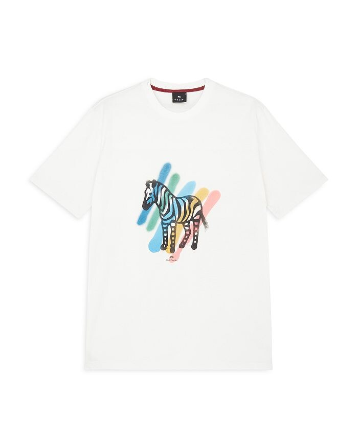 

Футболка в широкую полоску с изображением зебры PS Paul Smith