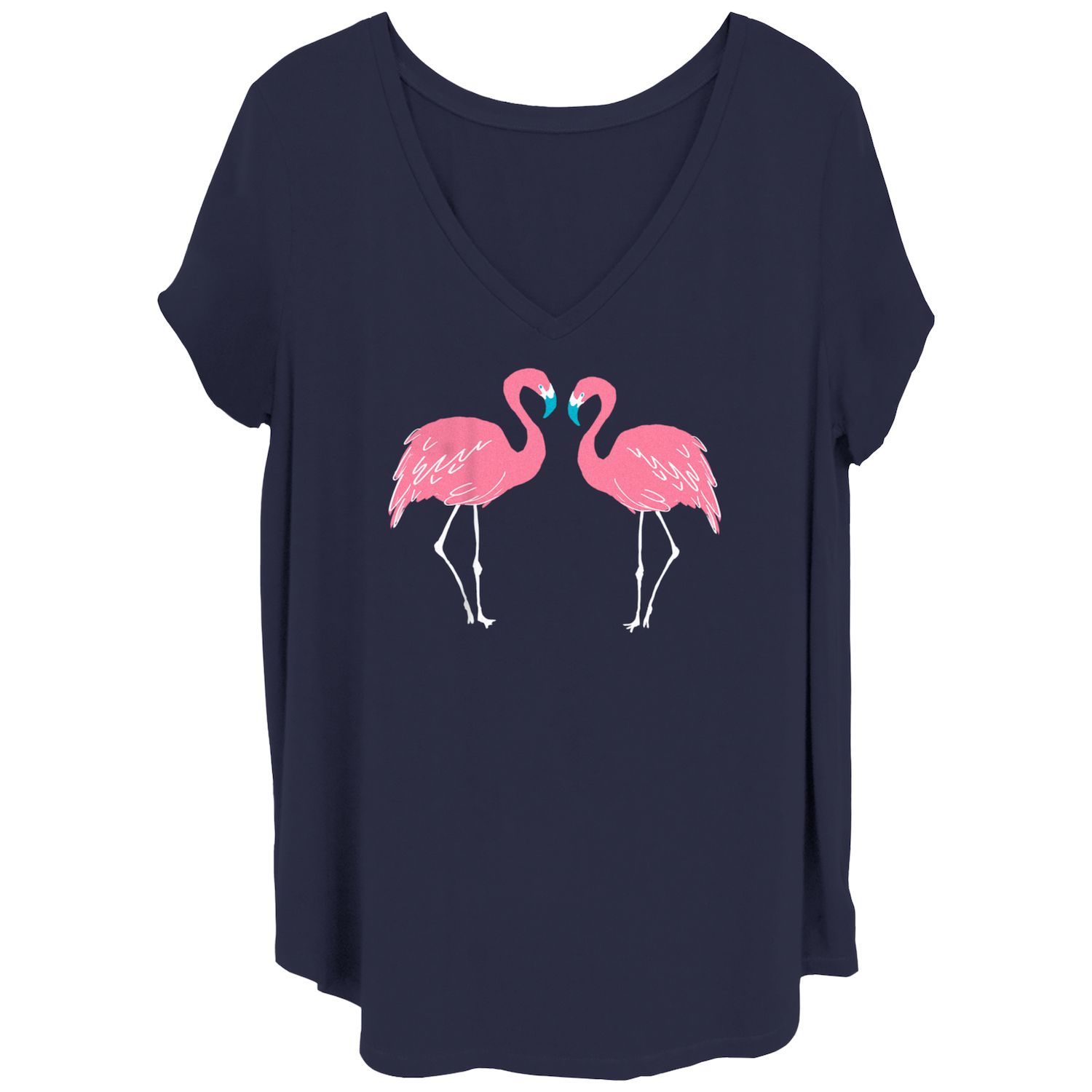 Детская футболка с рисунком розового фламинго Unbranded, синий цена и фото