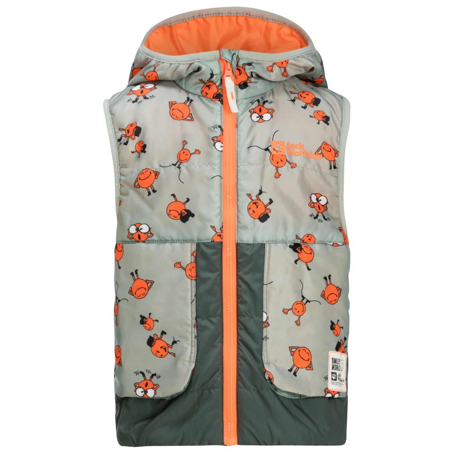 Жилет из синтетического волокна Jack Wolfskin Kid's Smileyworld AOP Vest, цвет Icon Mint Leaf