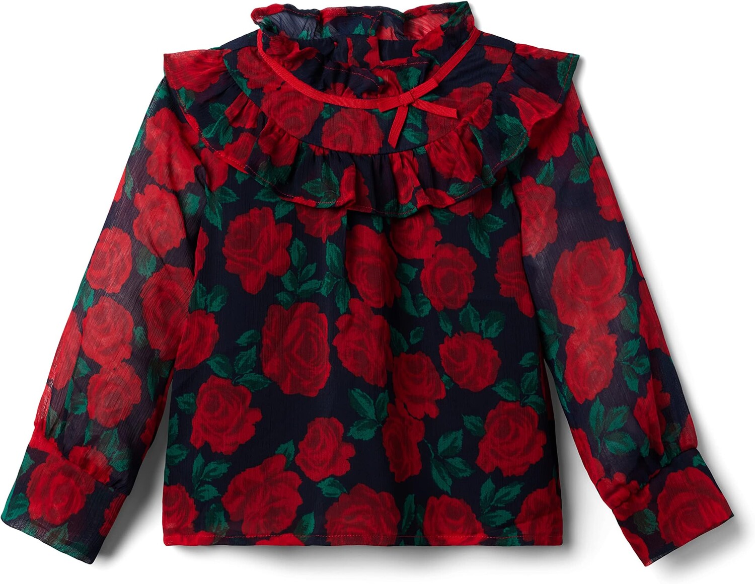 

Пуловер Janie and Jack Rose Print Blouse, красный