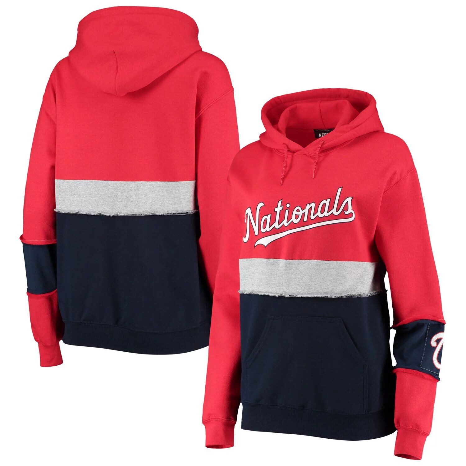 

Женский пуловер с капюшоном Refried Apparel Red Washington Nationals