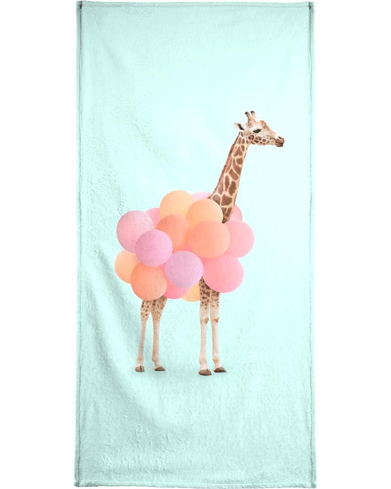 Полотенце для ванной Juniqe Party Giraffe, цвет Orange & Rosa
