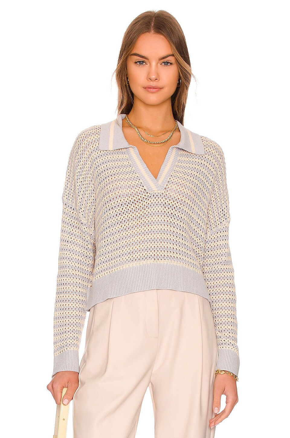 

Свитер 525 Stripe Polo Pullover, цвет Iceberg Multi