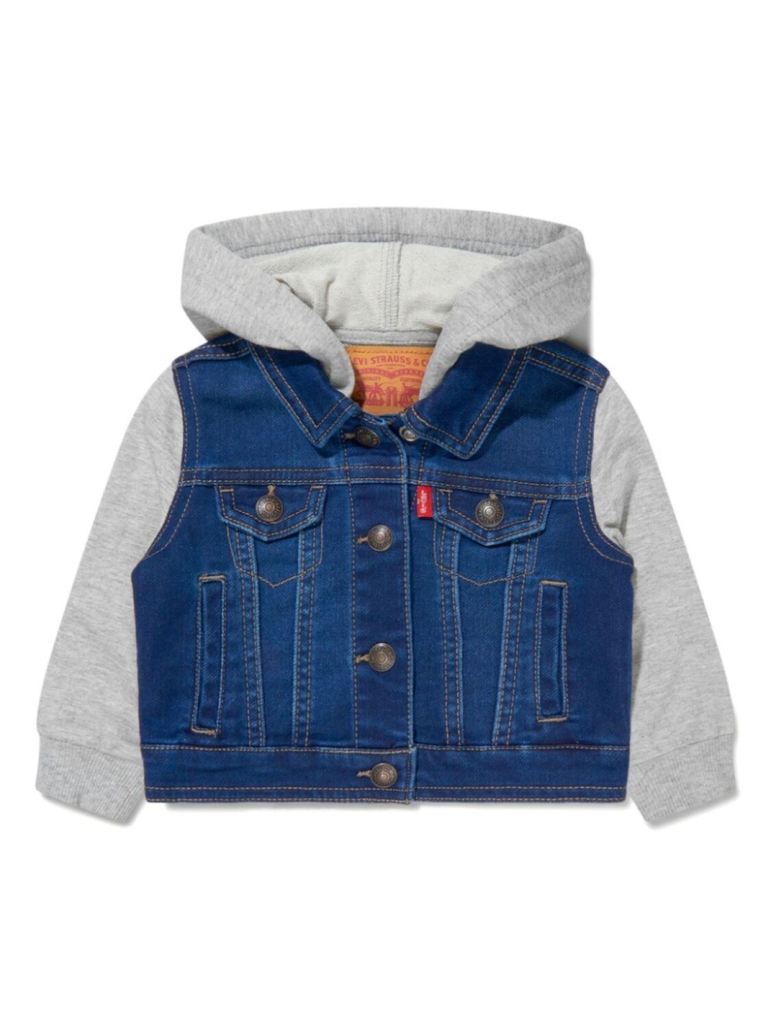 

Levi's Kids джинсовая куртка с капюшоном, синий