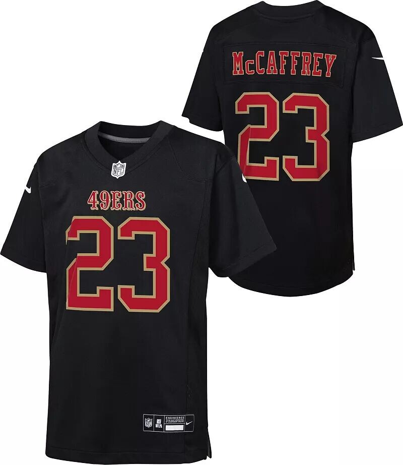 

Черная игровая майка Nike Youth San Francisco 49ers Christian McCaffrey # 23