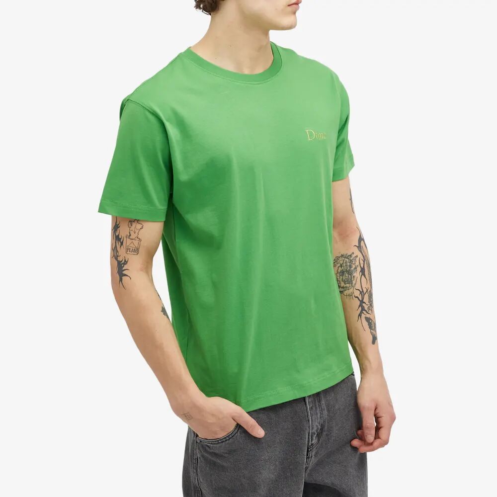 Dime Классическая футболка с маленьким логотипом, зеленый