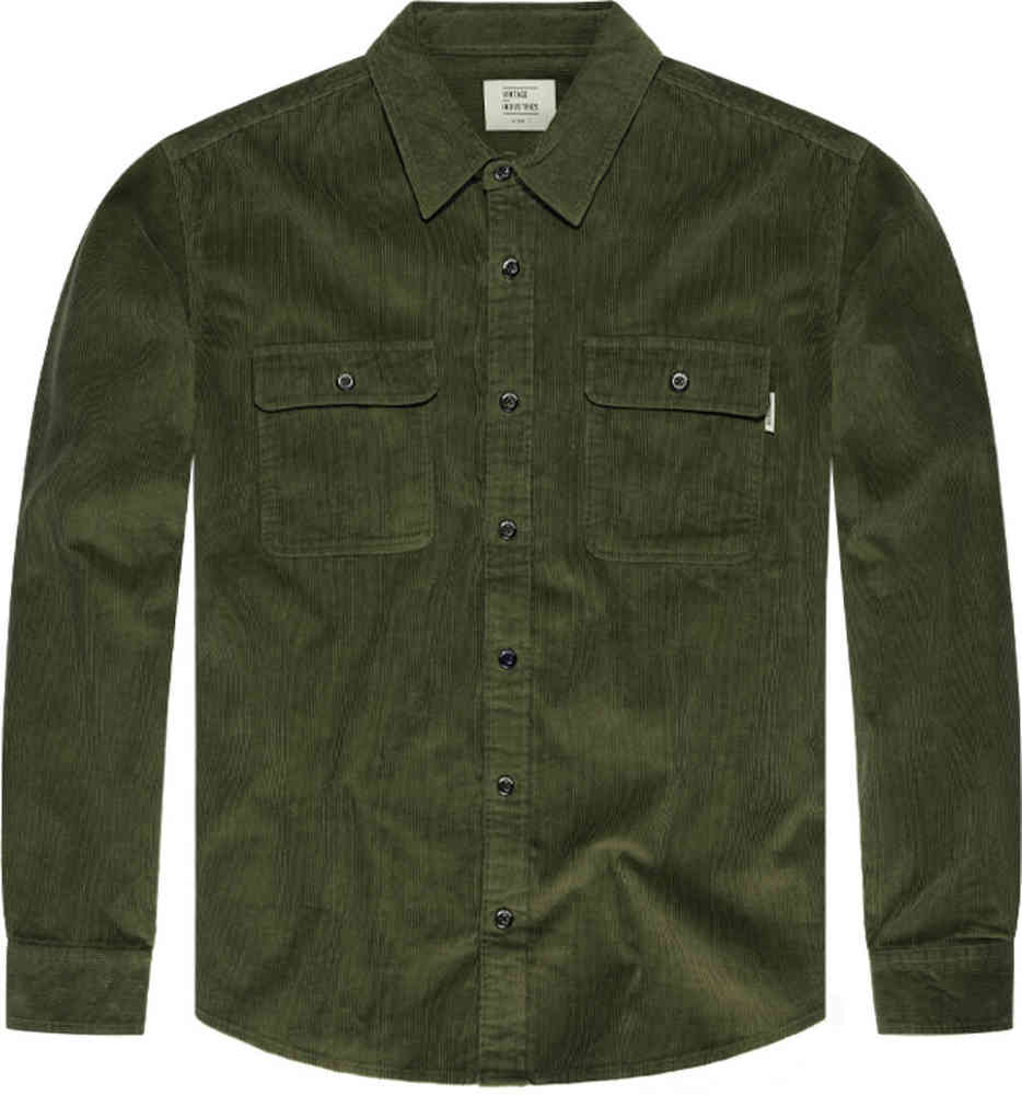 Рубашка Брикса Vintage Industries, темно-зеленый рубашка vintage industries grant pocket с длинным рукавом черная