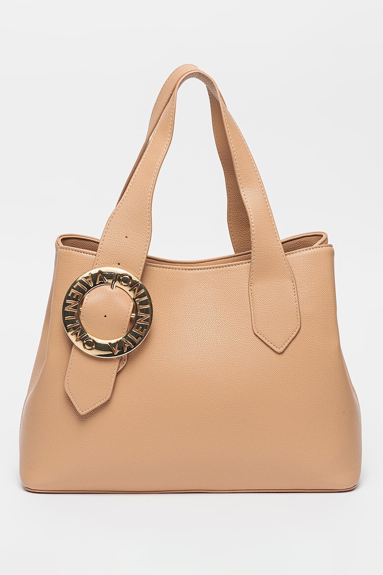

Сумка-Шоппер из экокожи с металлическим логотипом Valentino Bags, коричневый