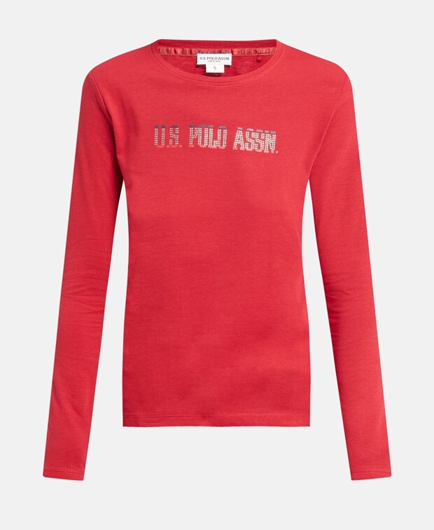 

Топ с длинными рукавами U.S. Polo Assn., красный