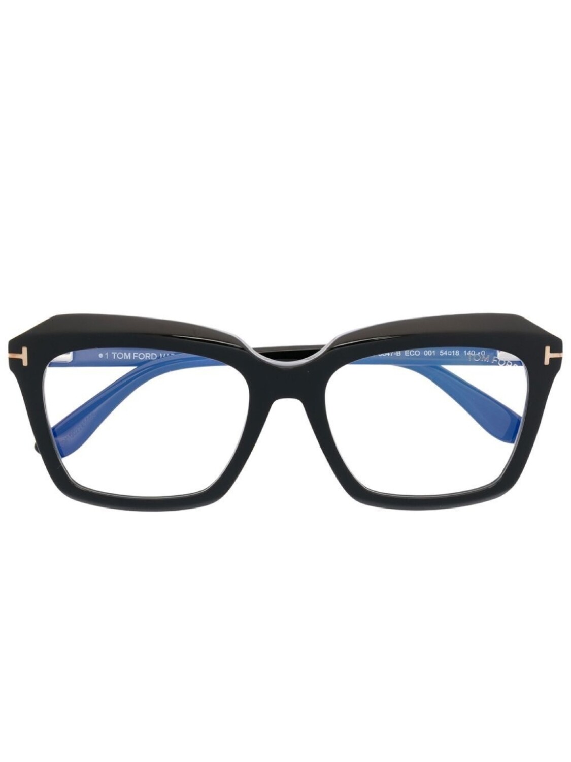 

TOM FORD Eyewear очки в квадратной оправе с логотипом, черный