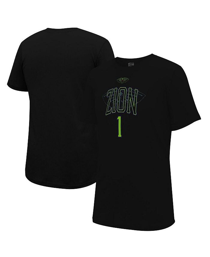 

Черная мужская и женская футболка Zion Williamson New Orleans Pelicans 2023/24 City Edition Player с графическим рисунком Stadium Essentials, черный